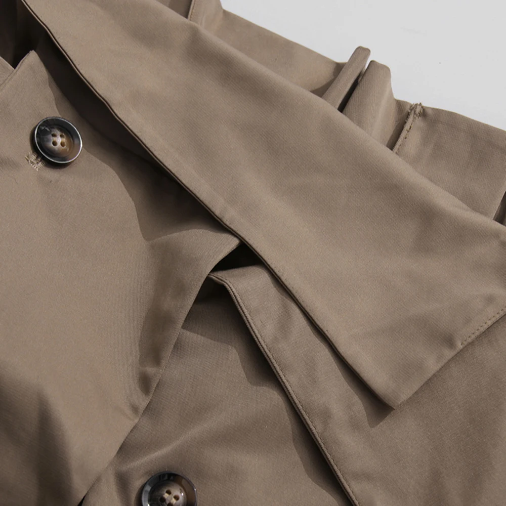 الكاكي حزام الخصر الخصر Cinching ملابس العمل جيب أكمام الحمالة بذلة 2025 شتاء جديد الملابس النسائية