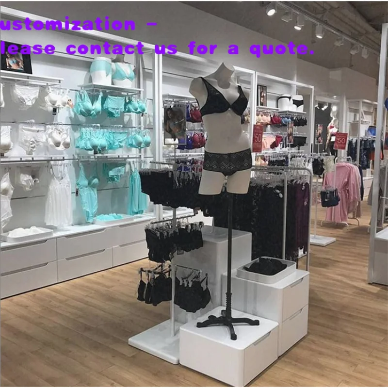 custom.Modern Bra and Underwear Shop Interior Layout Decoration Design Factory Price Wooden Lingerie Bar Underwear Display Table