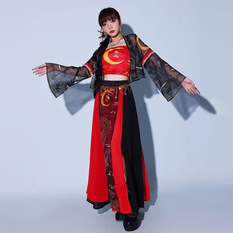 

Chinese dance China-Chic ds performance dress Jazz dance adult suit Korean dance performance annual meeting dress