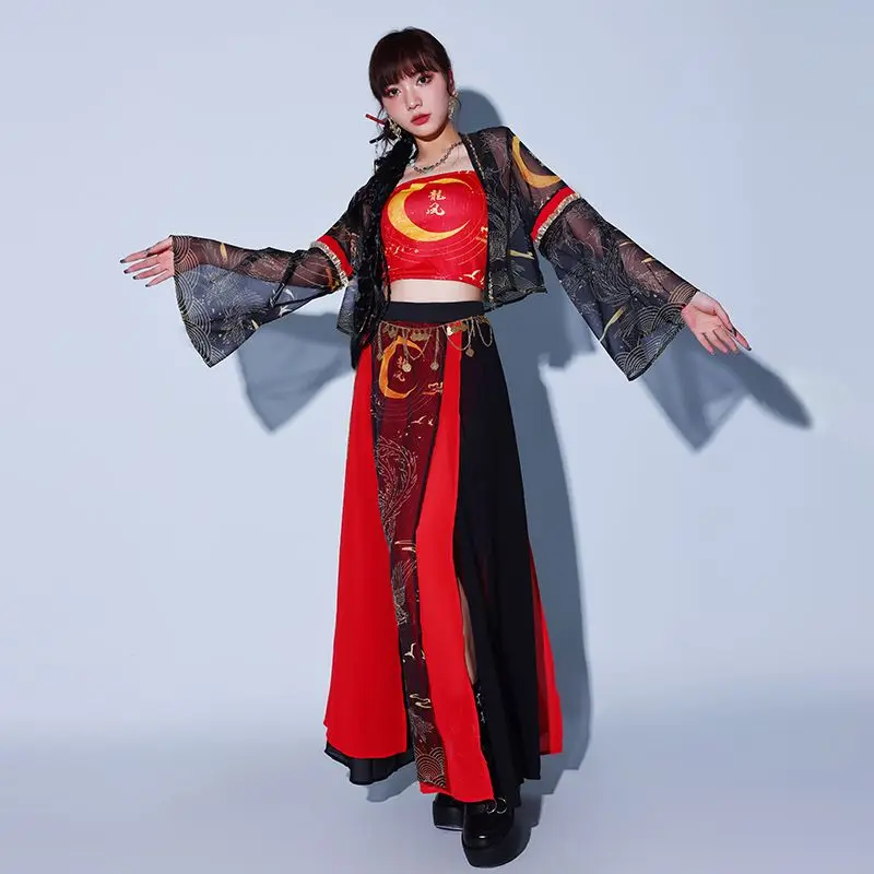 Chinese dance China-Chic ds performance dress Jazz dance adult suit Korean dance performance annual meeting dress