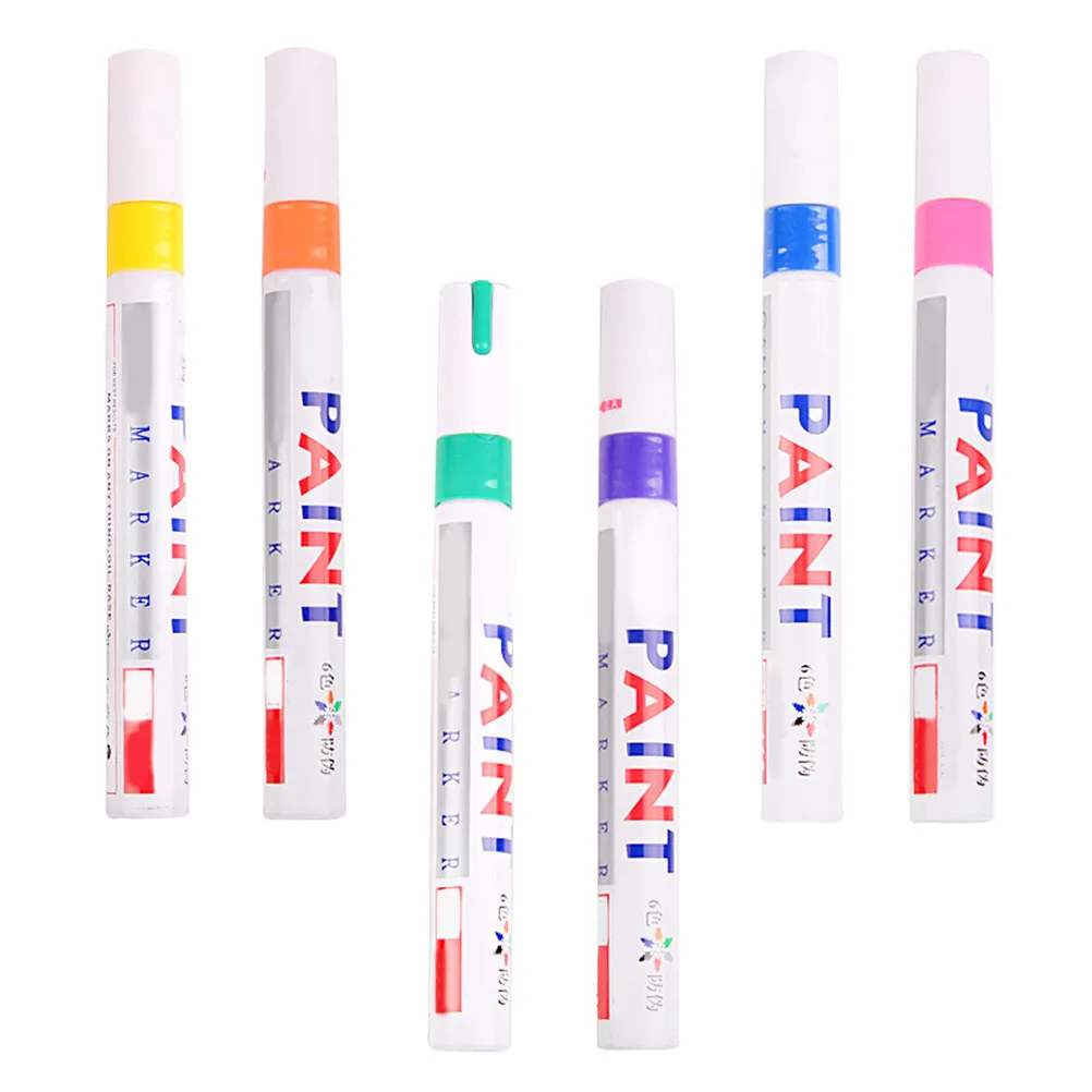 Paint Pens 6 Pack Waterproof Quick Dry Color Markers for Car Scratch Repair Art Craft Home Office