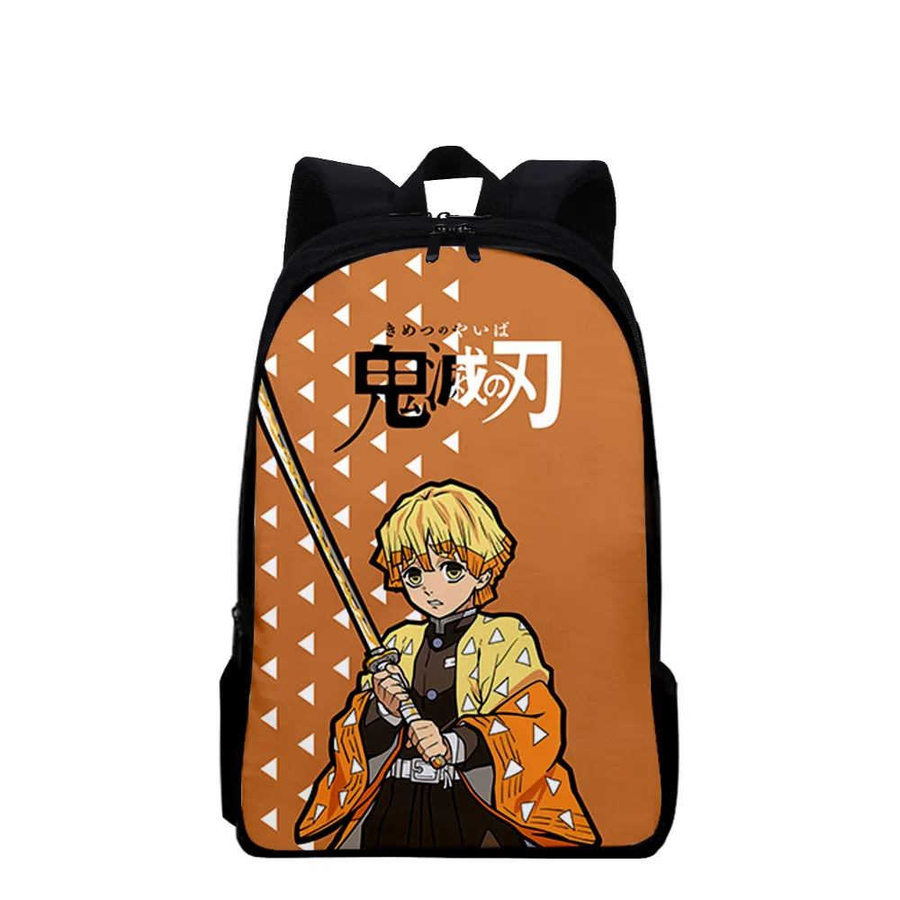 Japão anime demônio slayer mochila kimetsu não yaiba kamado tanjirou agatsuma zenitsu nezuko oxford desenhos animados mochila para computador portátil