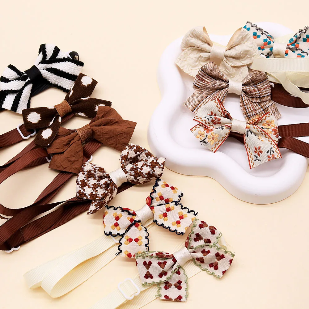 10 قطعة جرو الانحناء قابل للتعديل الكلب القوس العلاقات متعدد نمط الكلب بووتيس أطواق للحيوانات الأليفة للكلاب والقطط الحيوانات الأليفة الاستمالة اكسسوارات