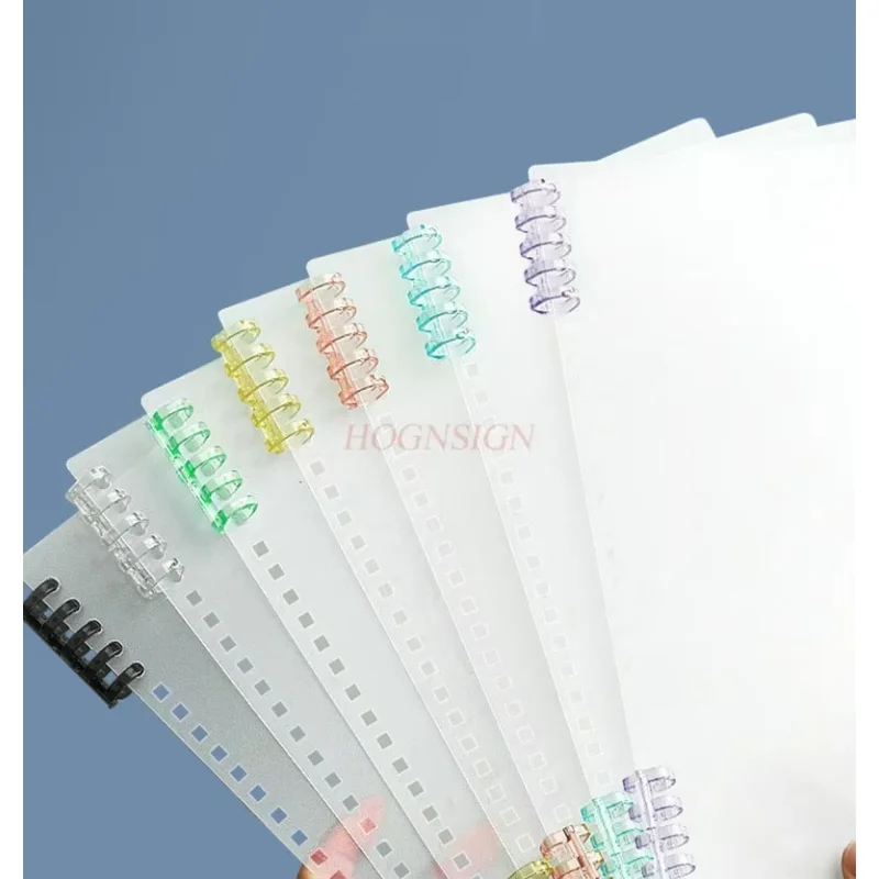 10 قطع دفتر أوراق فضفاضة، مجلد، حلقة، حلقة كتاب شفافة، ملف، مشبك ربط، حلقة تثقيب، حلقة بإبزيم