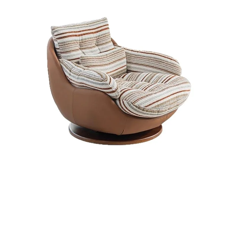 Sofa chair living room balcony household light luxury high-end nest chair fabric single rotating lazy leisure chair