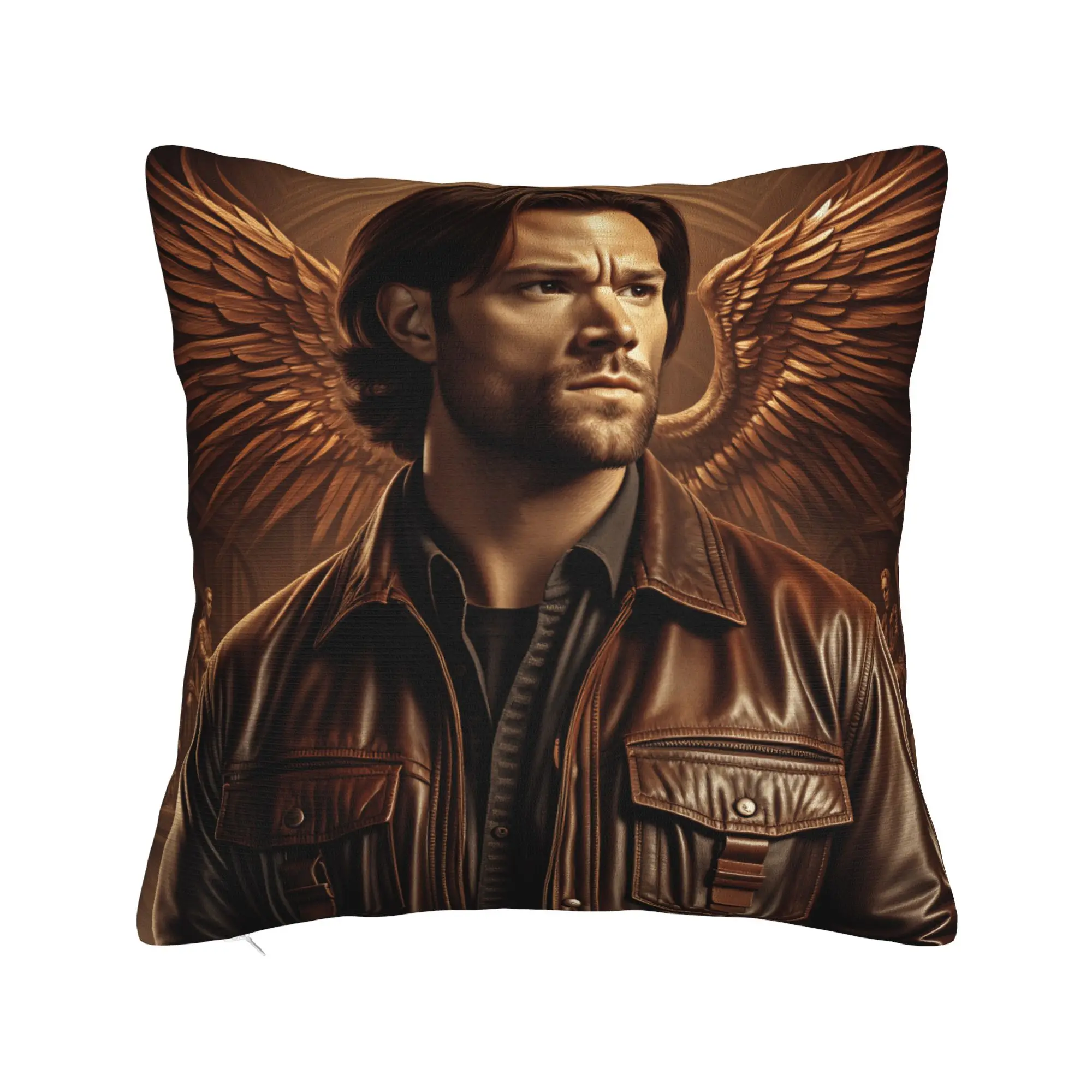 Sam Winchester Supernatural Pillow Case  Design Pillow Cover For Chair Sofa Home Decor Retro Trendy Pillowcases