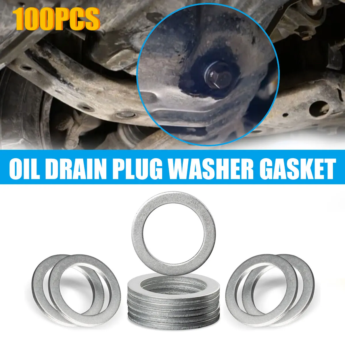 

100PCS OEM # 94109-20000 Transmission Oil Drain Plug Crush Washers 20 x 28 x 2 mm for Honda for Acura Repair Kit 9410920000