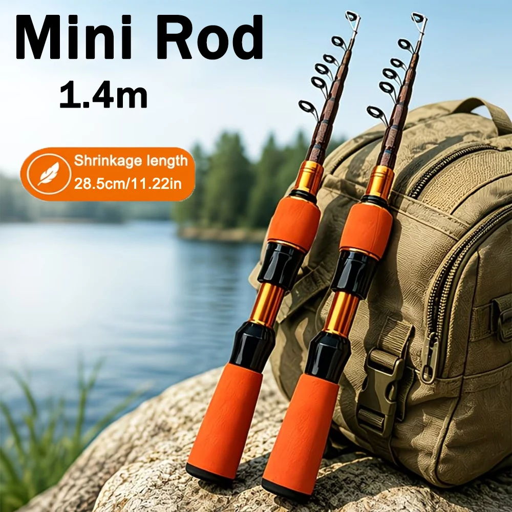 Kısa Turuncu Teleskopik Karbon - Fishing Rod Ice incelemesi ve fiyatı