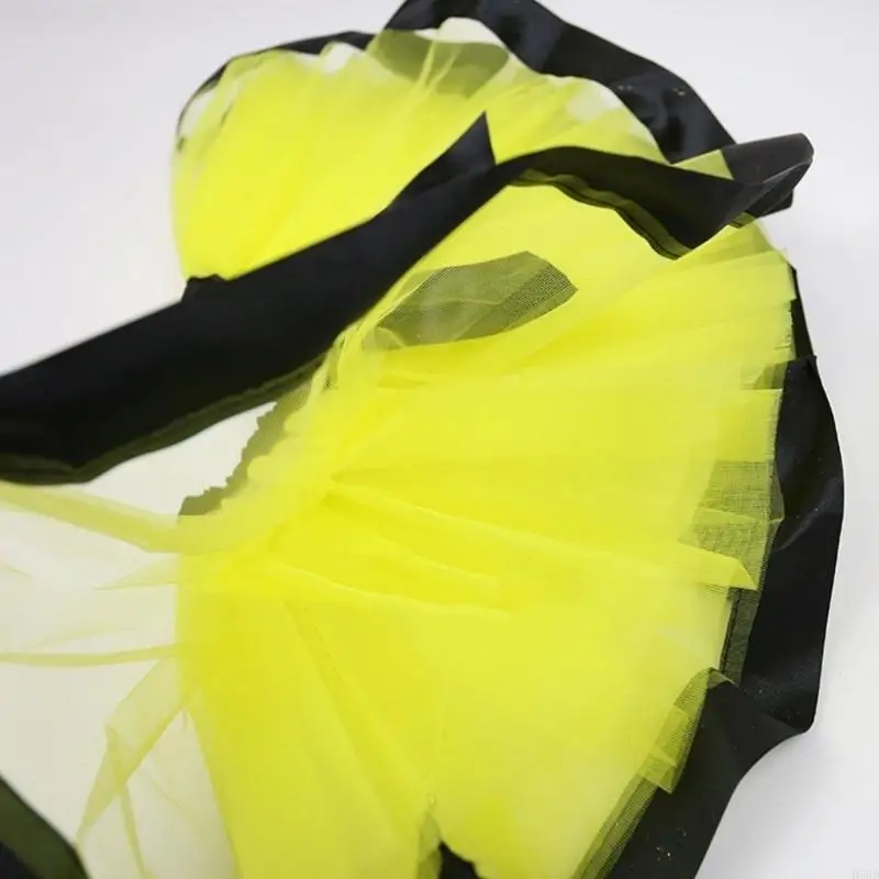 H58E bijen Fairy -kostuums met rokbijen vleugel sprookjesstaf en haarring voor kinderjongen meisje verjaardagsfeestje,