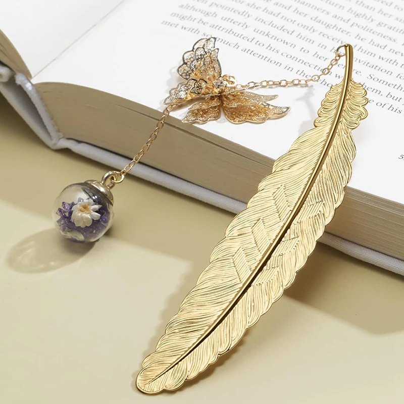 Metal Feather Bookmarks Birthday Gifts For Women Teacher Appreciation Gifts For Women Reader Book Lovers Gold Easy To Use