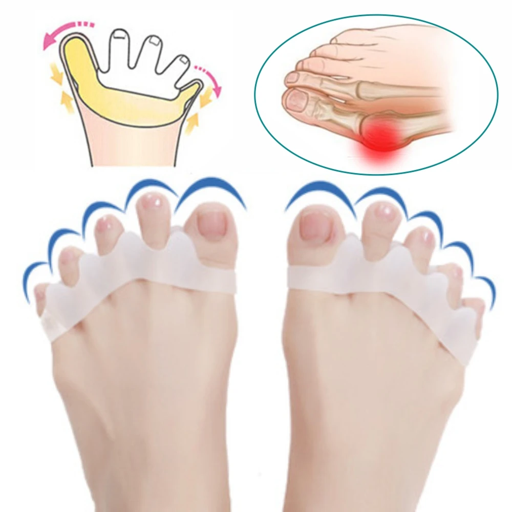 1 زوج لينة سيليكون الورم تو مصحح مسمار حامي العناية بالقدم هلام أداة العناية بالبشرة تو أروح فرد مفرشة