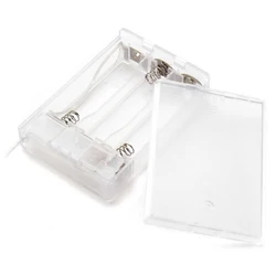 LED Power Supply Switch ON/ OFF Transparent Battery Box For Led Strip Light Lamp Tape Not Waterproof DC5V DC6V