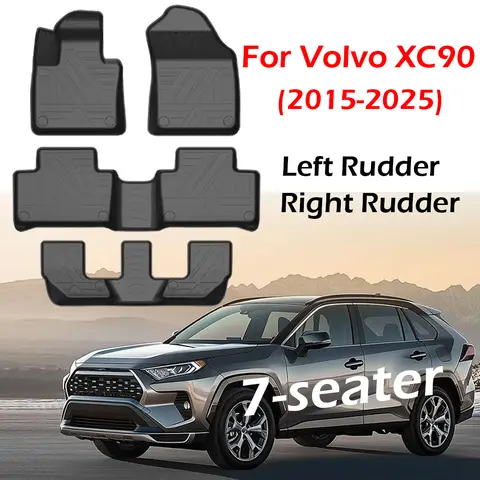 For Volvo XC90 7-Seater 2015-2025 TPE All Weather Cargo Liner and 2nd 3rd Rear Seat Backrest Mat TPE All Weather Accessories