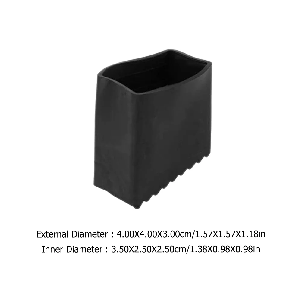 6 قطعة قدم سلم يغطي المطاط عدم الانزلاق دائم الطابق حامي منصات ل للطي سلم اكسسوارات Epdm سقف مطاطي #2