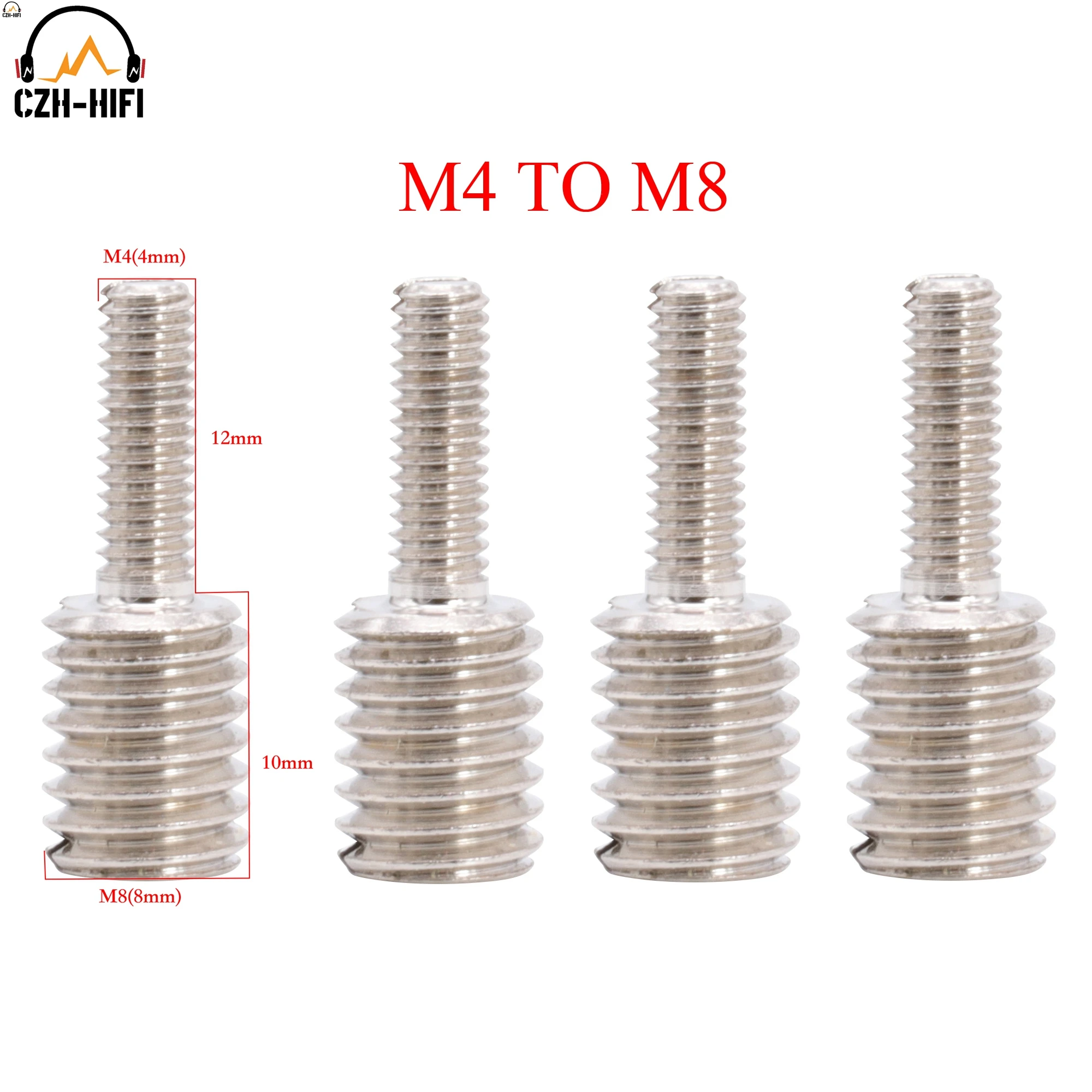 4pcs Pure Brass M4 M6 M8 M10 Screw Adapter Convert ConversionVariable Diameter Screw Amplifier footpad installationThread