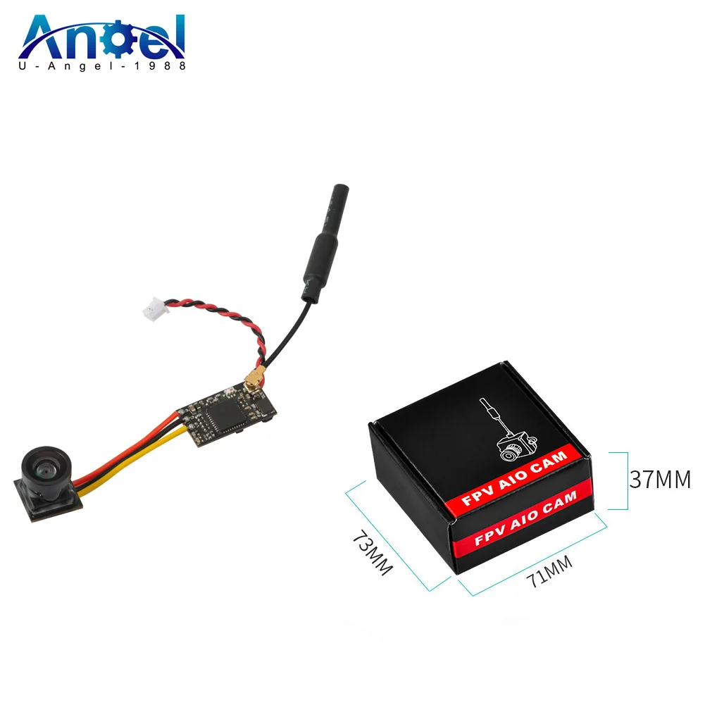 Micro câmera rc fpv aio 5.8g 25mw 40ch 800tvl transmissor LST-S4 + câmera fpv com peças osd para drone de corrida