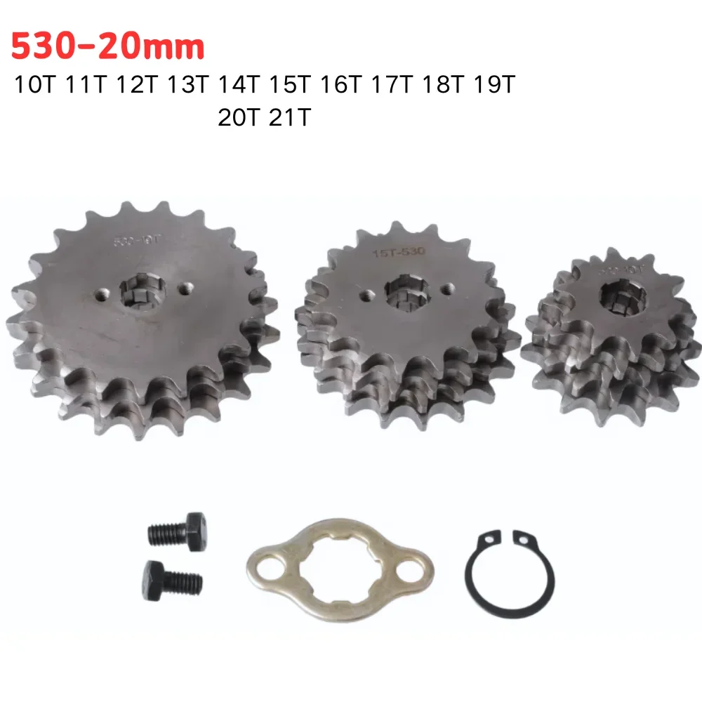 530# 20mm 10 11 12 13 14 15 16 17 18 19 20 21T Front Motor Sprocket For Ho Lifan ZongS YCF Motorcycle Dirt Bike ATV Quad Buggy