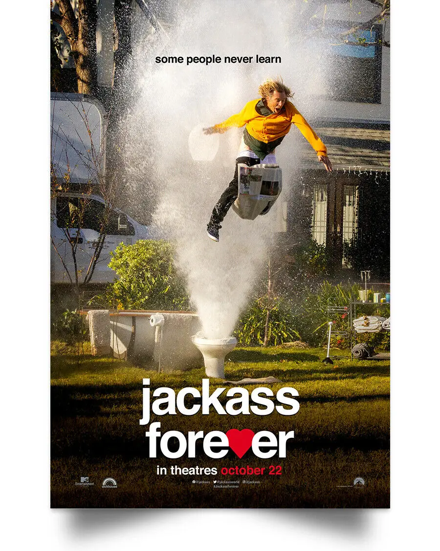 Jackass Forever MOVIE Picture Art Film Print Silk Poster for Your Home Wall Decor 24x36inch