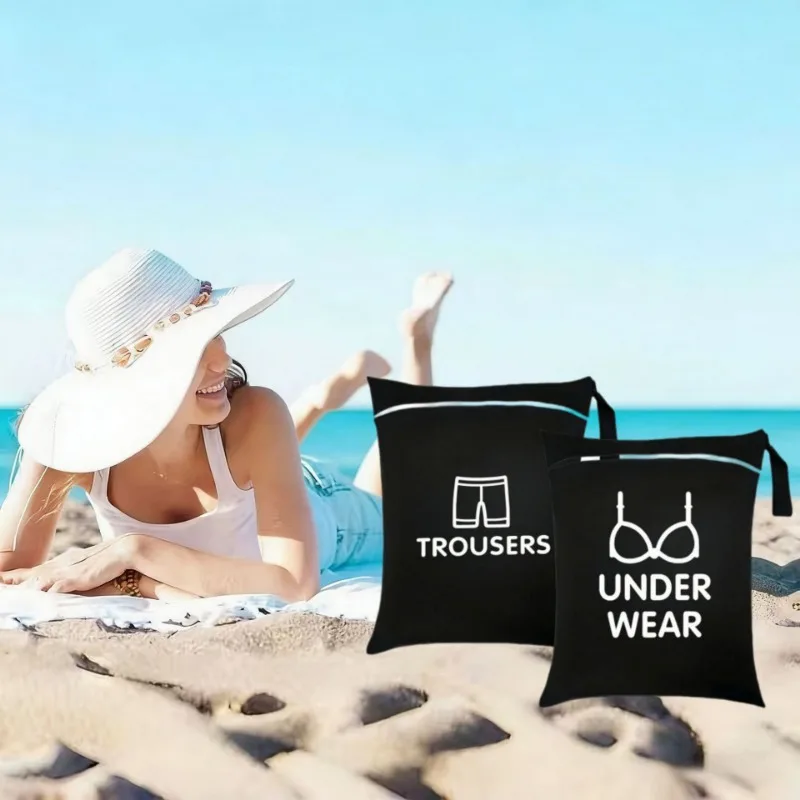 

1 шт. Портативная дорожная сумка для белья из водонепроницаемой ткани Оксфорд, складная, с разделением на сухие и влажные отделения, органайзер для хранения