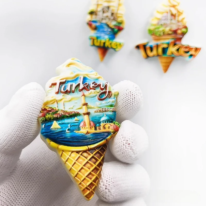 Türkiye Refrigerator Paste Summer Ice Cream with Hand Gift Travel Souvenir Gift Room Decoration
