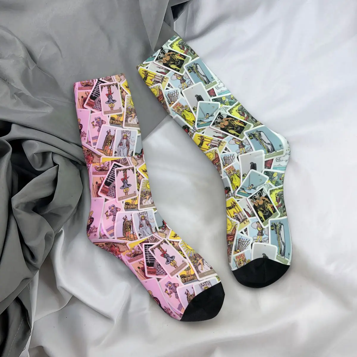 Unisex Tarot Deck Cards Socks, Magic Spread, Crazy Sock, Hip Hop, Feliz, Estilo de rua, Inverno