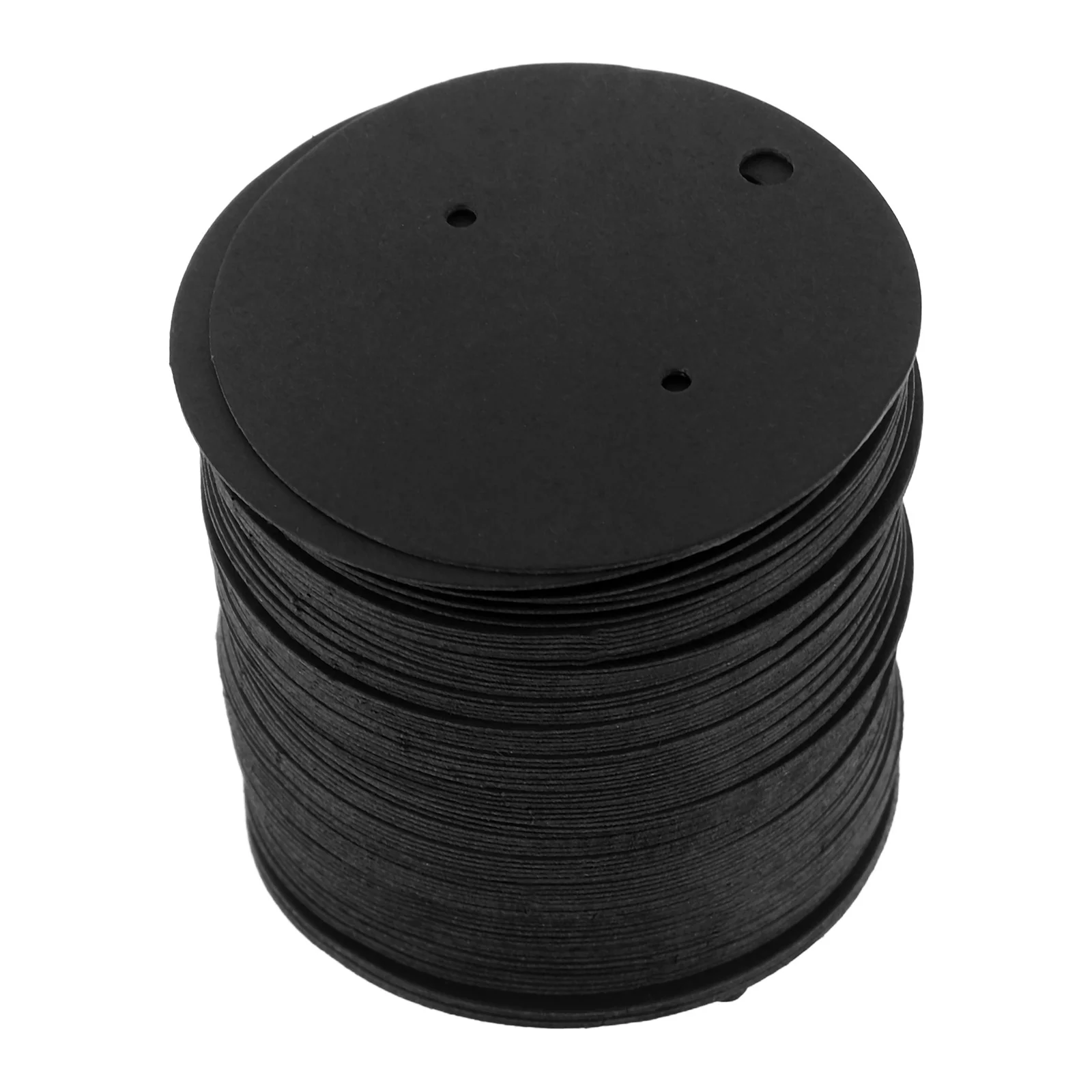 

100Pcs Round Black Earring Display Cards Sleek Jewelry Packaging Supplies for Retail Sales Small Business Earring Holder