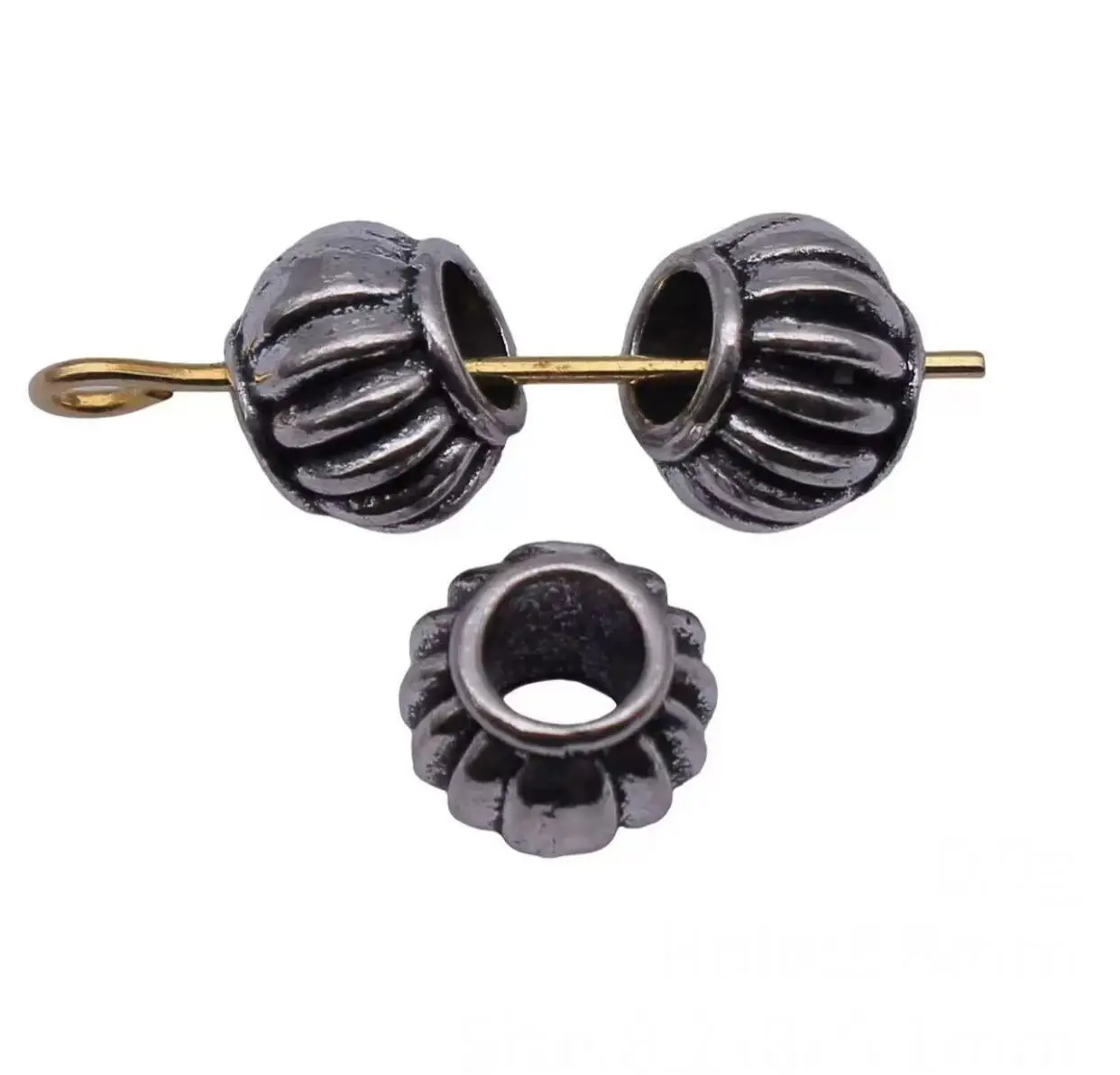 

20pcs 8.2*8*6mm ,hole 3.8mm pumpkin shaped spacer beads for handmade accessories Zinc alloy metal HW4091