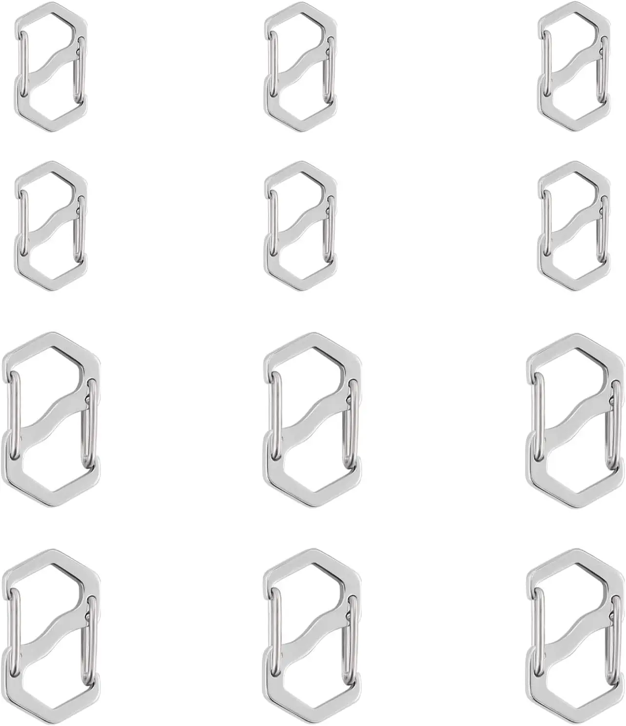

Double Opening Necklace Shortener Clasps, Gold and Silver, Stainless Steel S-Lock Jewelry Connectors