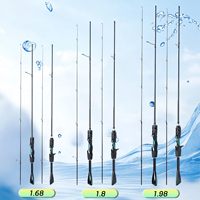 Single Lure Rod Suitable for Multiple Water Bodies Ultra-Light High Carbon Fiber Material Solid Rod Tip High Sensitivity and Sensitivity Straight Handle Gun Handle Optional 1.68/1.8/ 1.98m 2-Section Lure Soft Lure Black with Green Triangular Segmented Grip Design Ceramic Guide Ring Quick Heat Dissipation Without Damaging the Line