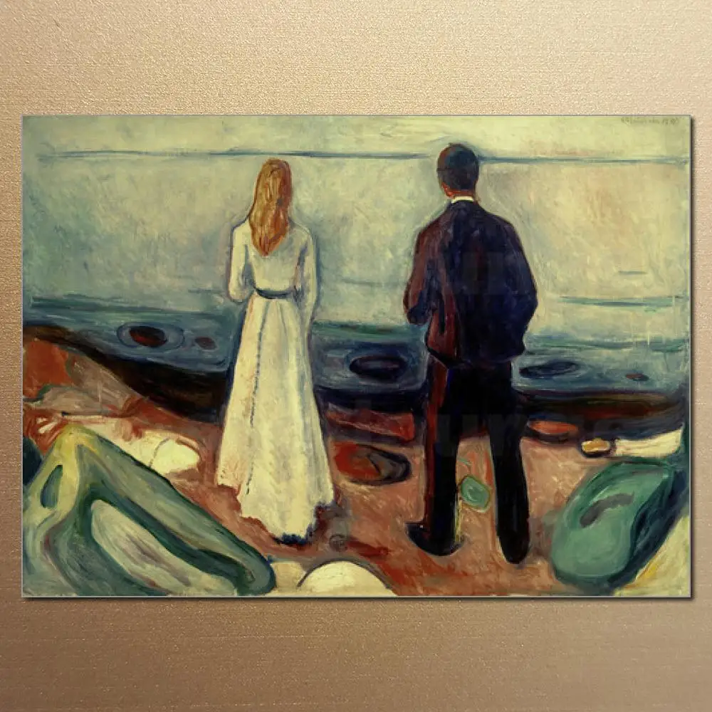 

Abstract Canvas Art Handmade Edvard Munch Oil Painting the Lonely Modern Figure Artwork for Hotel Home Decoration High Quality