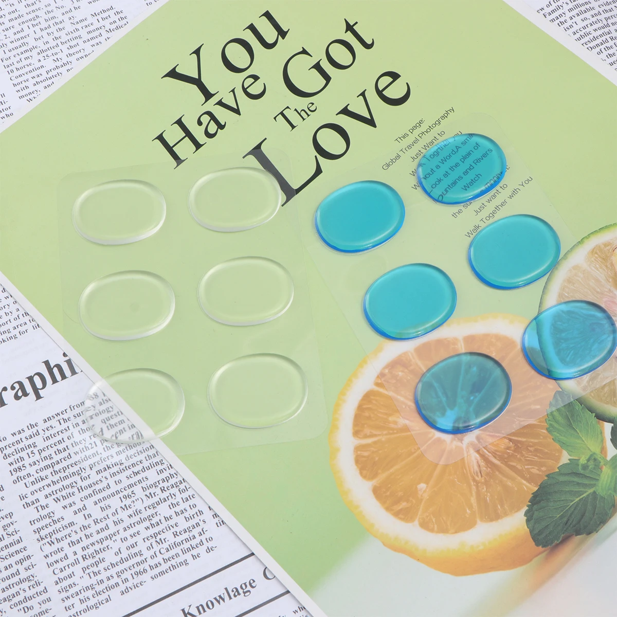 

12Pcs Silicone Drum Dampening Pads Clear Self-Adhesive Noise Reduction Gel for Drums Cymbals Percussion Instruments Easy to Use