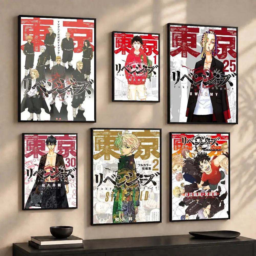 Anime Series T-Tokyo R-Revengers Painting Calligraphy Canvas Wall Art Prints for Living Room Bedroom Home Decor Gift