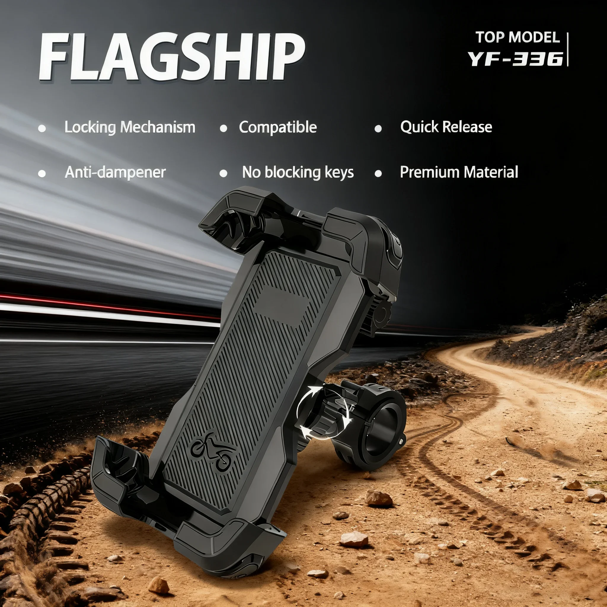 

Bike Phone Holder 360° View Universal Bicycle Phone Holder for Apple Xiaomi Mobile Phone Stand Shockproof Bracket GPS Clip