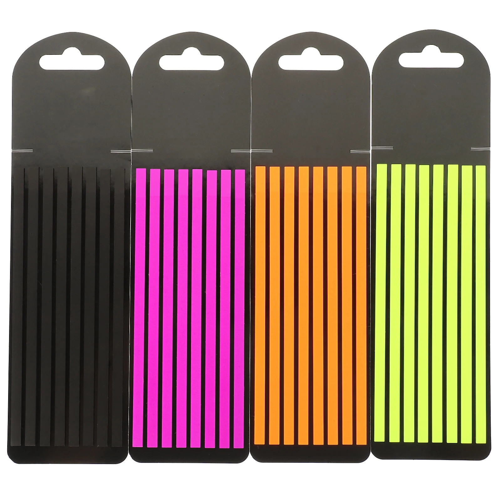 

4 Books Reusable Highlight Strips Black Purple Yellow Orange Colors School Supplies Sentence Markers Reading Strips