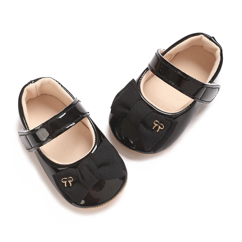 Spring and Autumn Bow Mary Jane Princess Shoes 0-12 Months Baby Girl Rubber Bottom Anti slip Sneaker