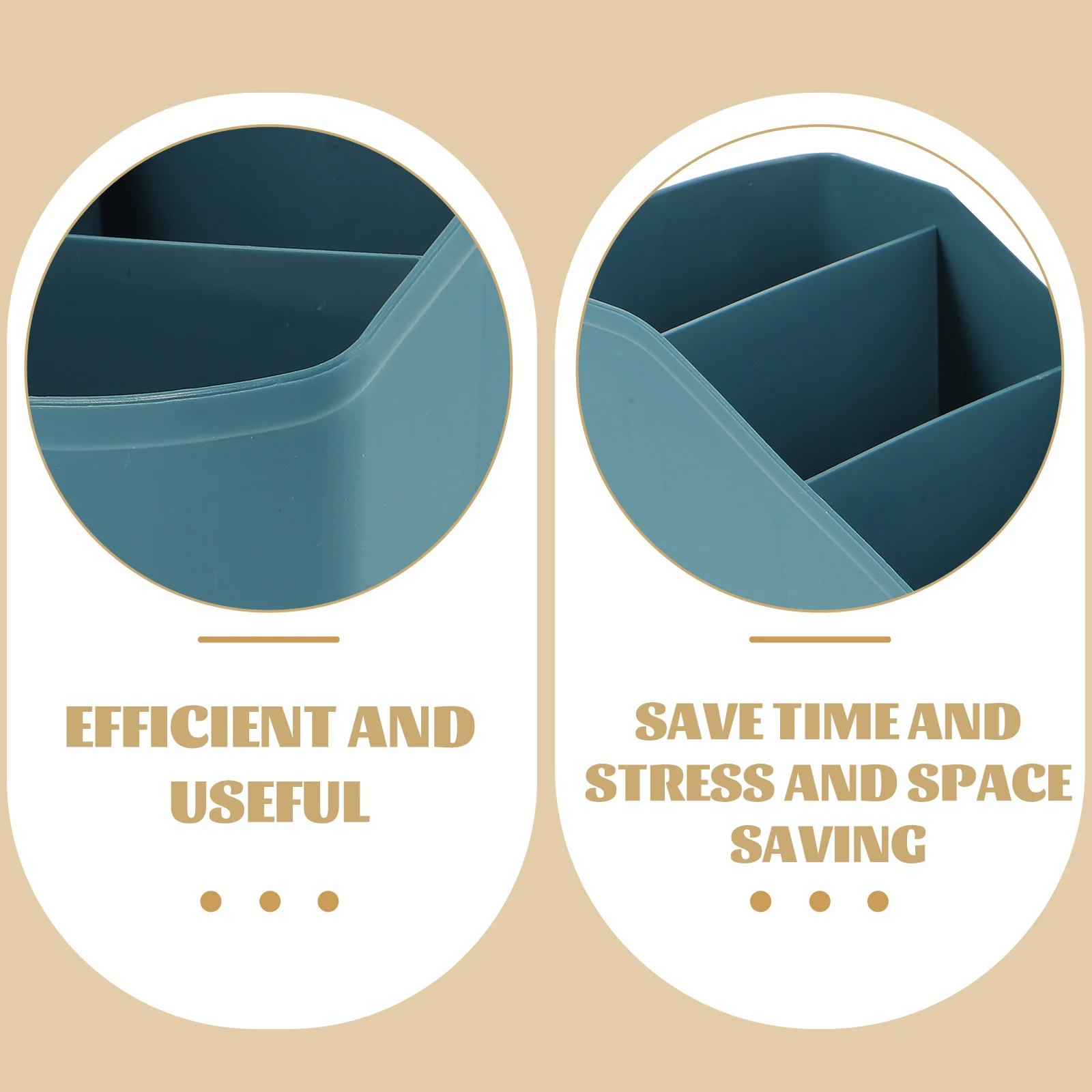 

Desktop Storage Box Multifunction Organizer With Compartments Plastic Container For Office Supplies Pen Holder Blue