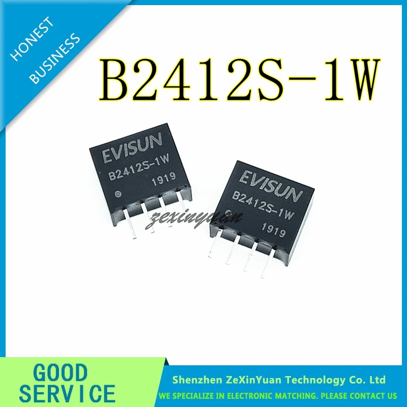 5ชิ้น/10ชิ้น/20ชิ้น B2412S-1WR2 B2412S-1WR3 B2412S-1W B2412S จิบ-4 24โวลต์ถึง12โวลต์1วัตต์โมดูลไฟฟ้าแยก DC-DC
