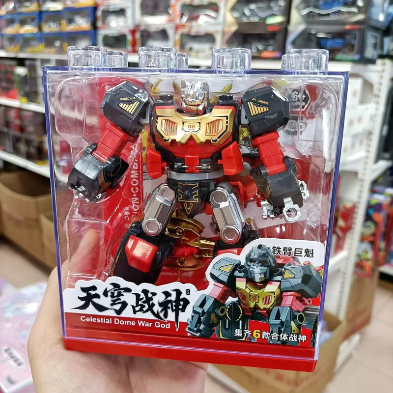 ของเล่นแปลงร่างปริศนา Yuexing Tianqiong God of War หุ่นยนต์เพชร อัลลอยด์ รุ่น 6 in 1 โมเดลฟิกเกอร์สำหรับเด็กผู้ชาย คริสต์มาส