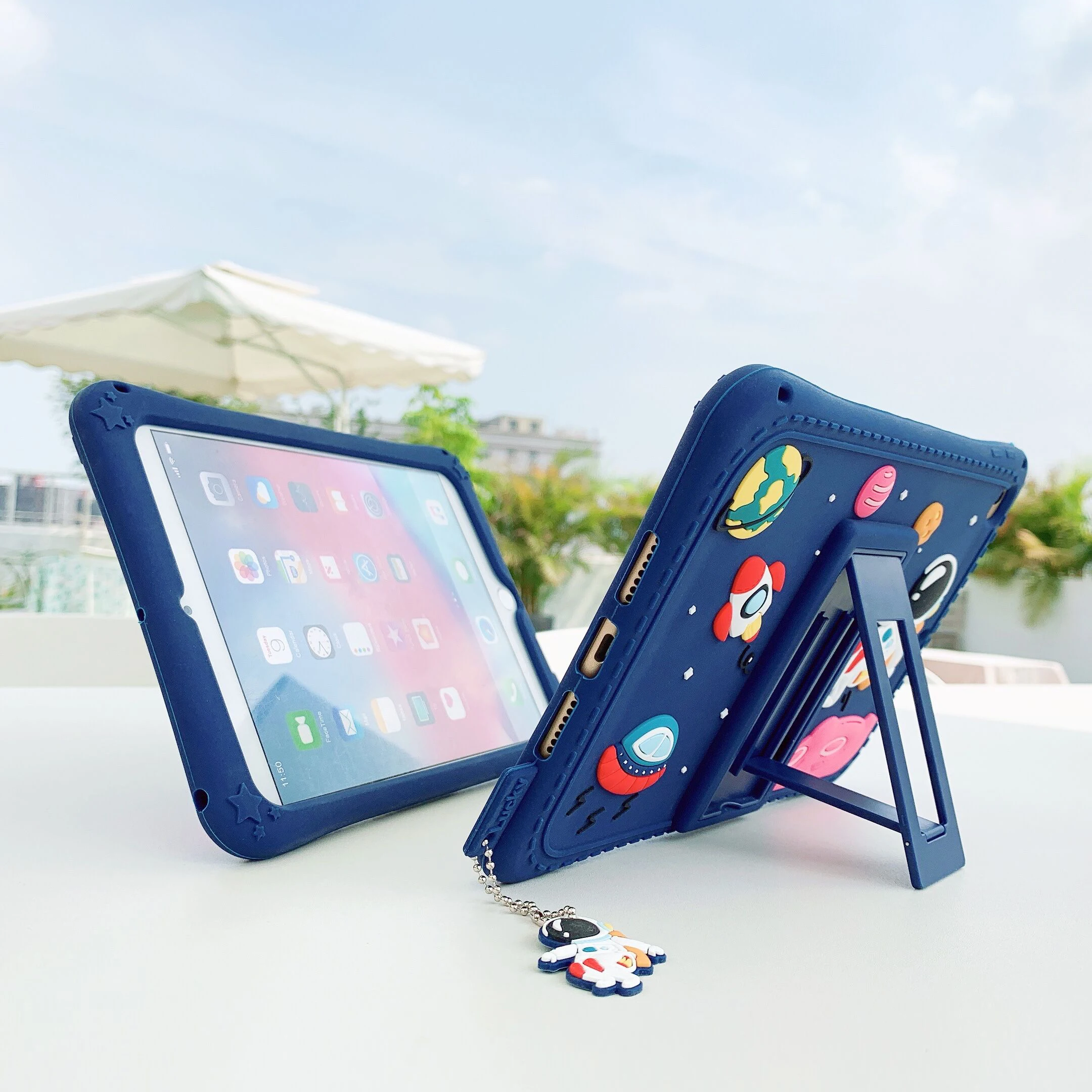 Kids Cute Case for Samsung Galaxy Tab A9 2023 SM-X110 X115 A7 Lite 8.7 2021 T220 T225 A 8.0 2019 T290 T295 Stand Cover Silicone