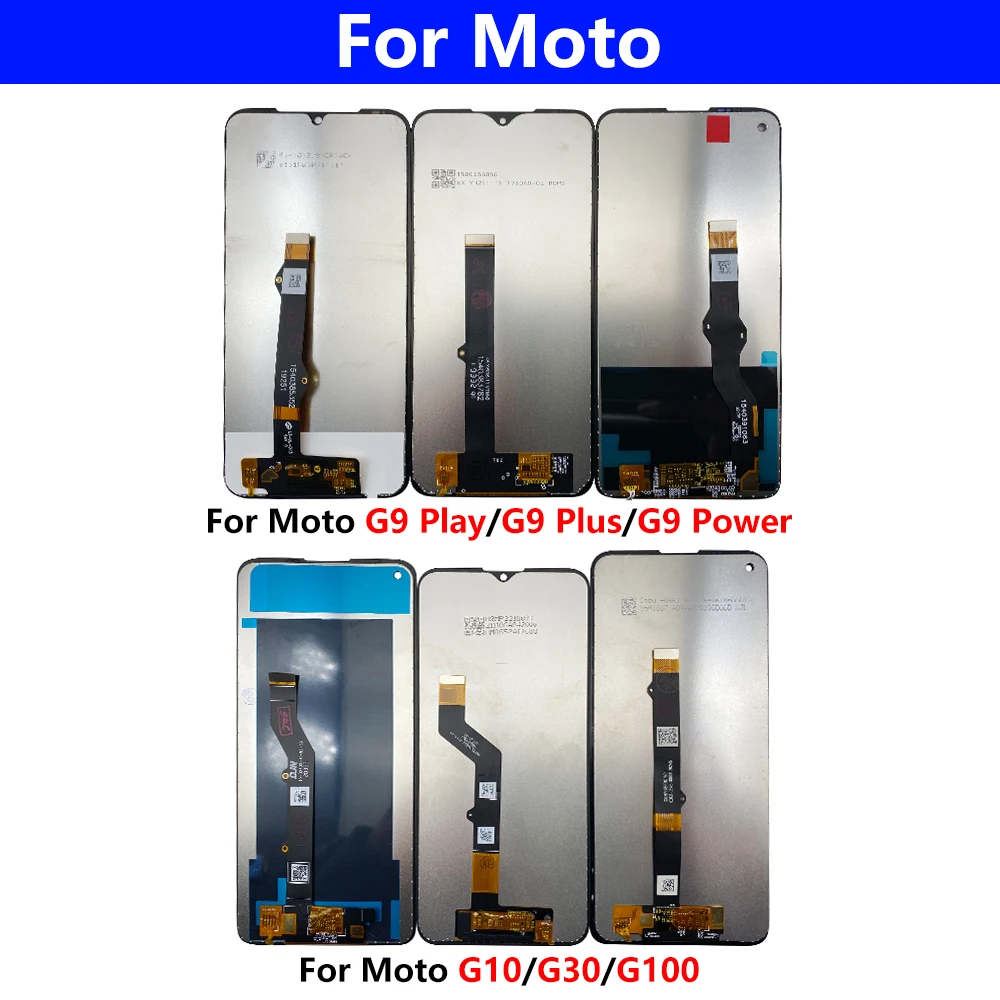 NEW Tested For Motorola Moto G10 G30 G100 G7 G8 Power Play G9 Plus LCD Screen Display Pantalla Touch Digitizer Assembly