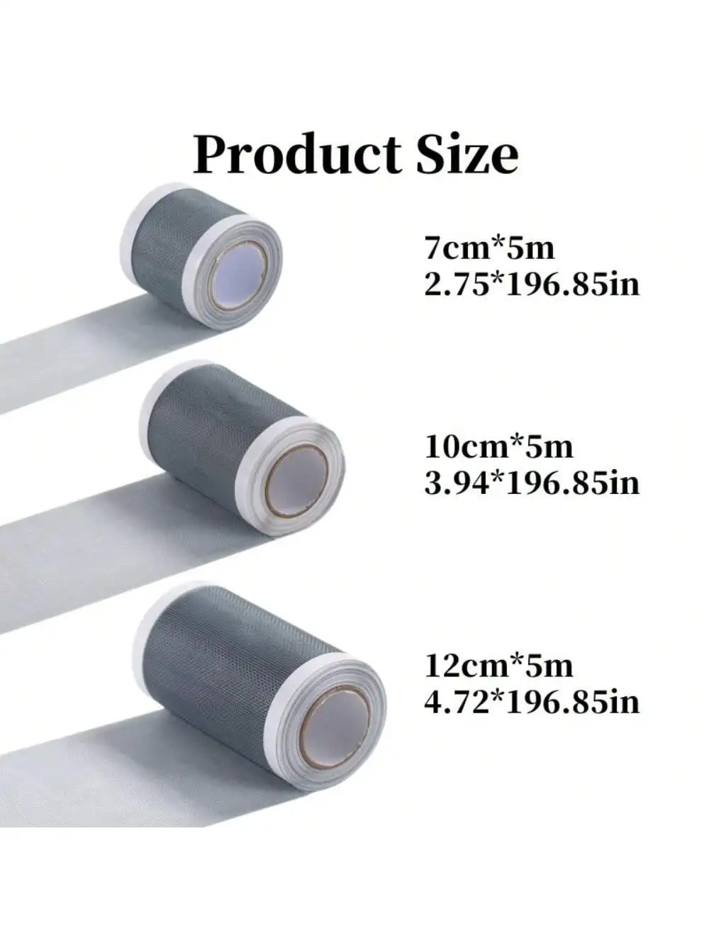 1 Roll 5m/196.85in Screen Repair Tape Plastic Patch for Windows and Doors - Mosquito Net Repair, Floor drain with insect proof