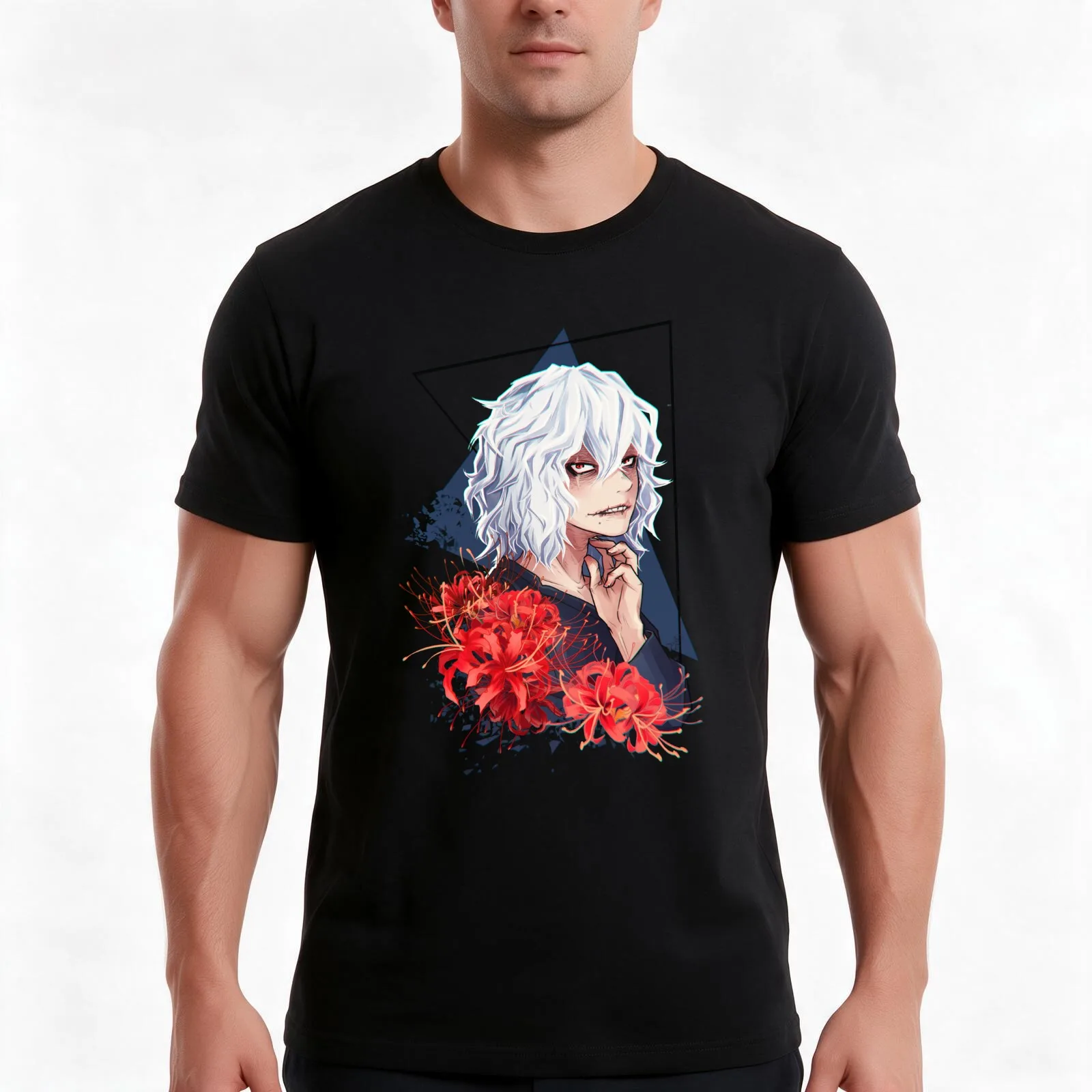Lycoris T-Shirt, Summer Casual Cotton Tee, Oversized Streetwear Tops, Vintage Graphic Print, Loose Fit Short Sleeve, 100% Cotton