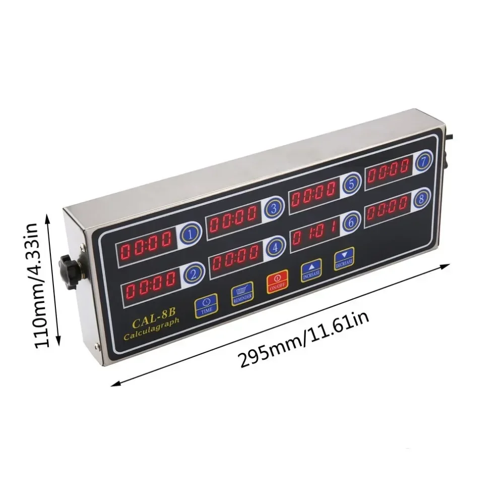 CAL-8B Portable Calculagraph 8 Channel Digital Timer Kitchen Cooking Timing LCD Display Clock Shaking Reminder Dropshipping