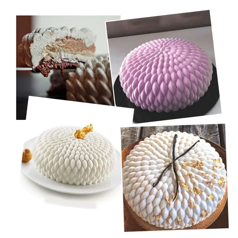 3D Round Silikone Cake Mold For Baking Mousse Desserts Bakeware Cake Decorating Tools