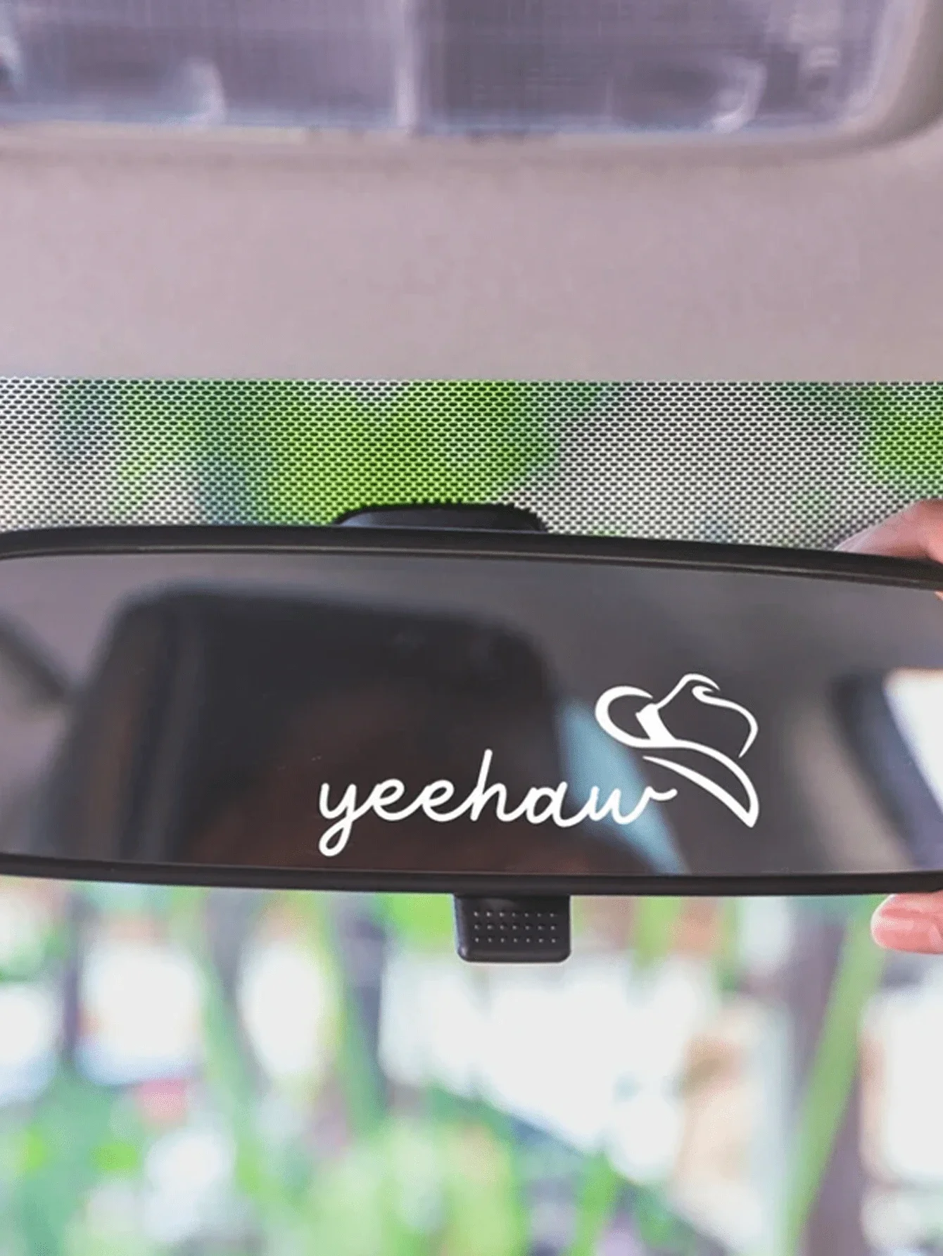 Western Texas YeeHaw Vinyl Car Sticker Trendy Rearview Mirror Decal For MINI Auto Decor Accessories