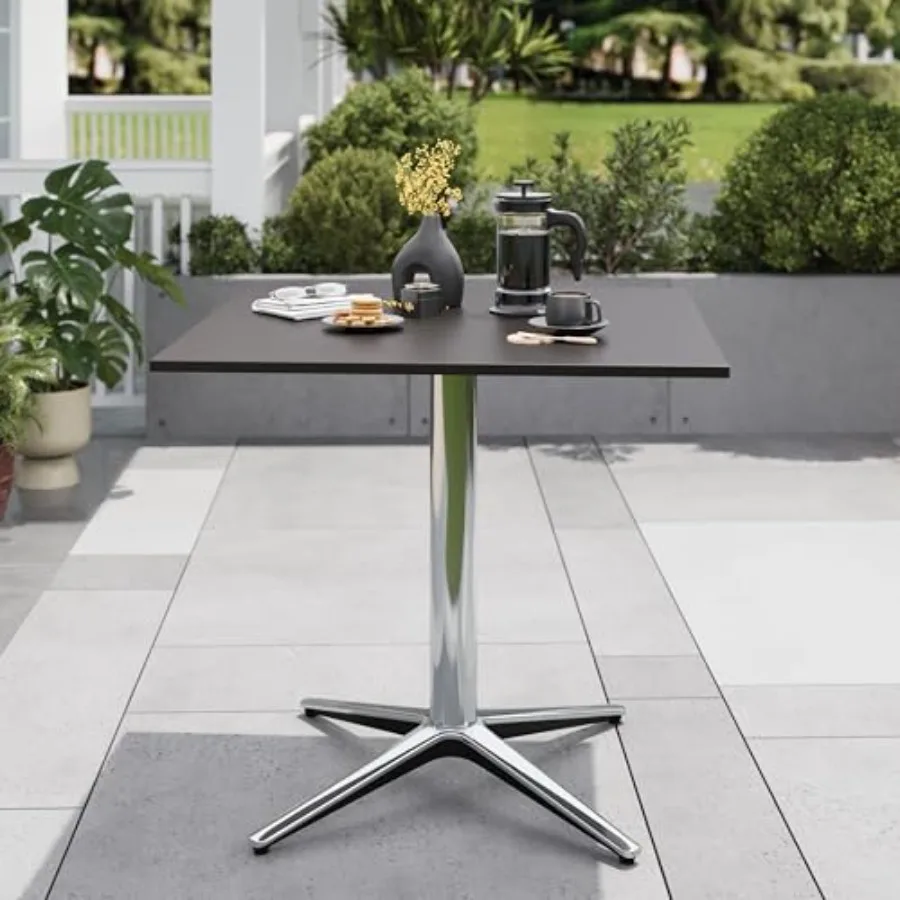 

31 Patio Bistro Table Outdoor Coffee Table Square Outdoor Small Table Modern Style for Porch Pool Balcony Deck in Bronze