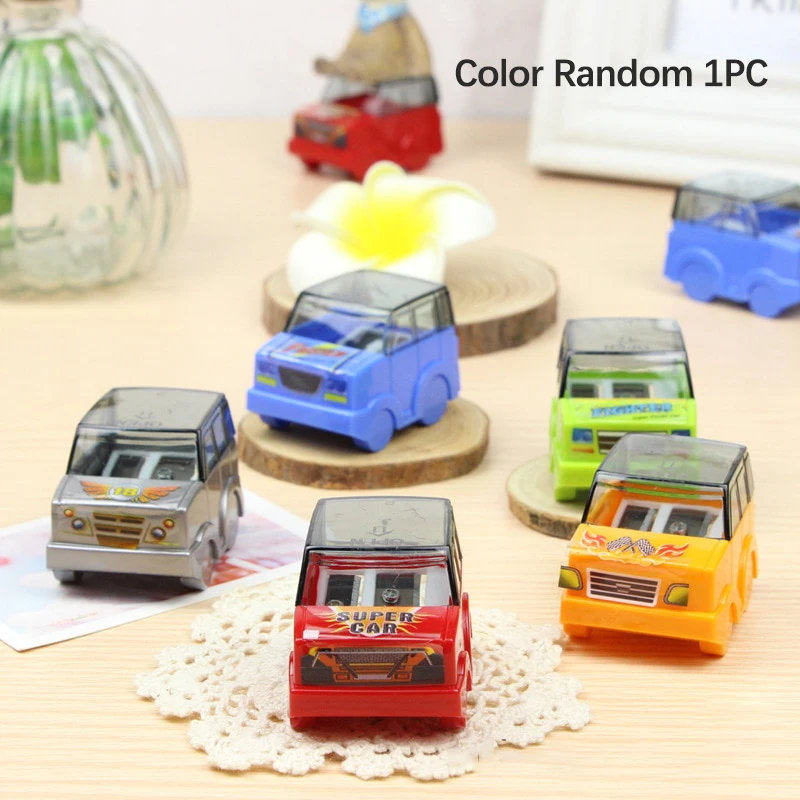 1Pieces Cartoon Car Styling Pencil Sharpener Creative Stationery Pencil Sharpener Cutter School Office Supplies