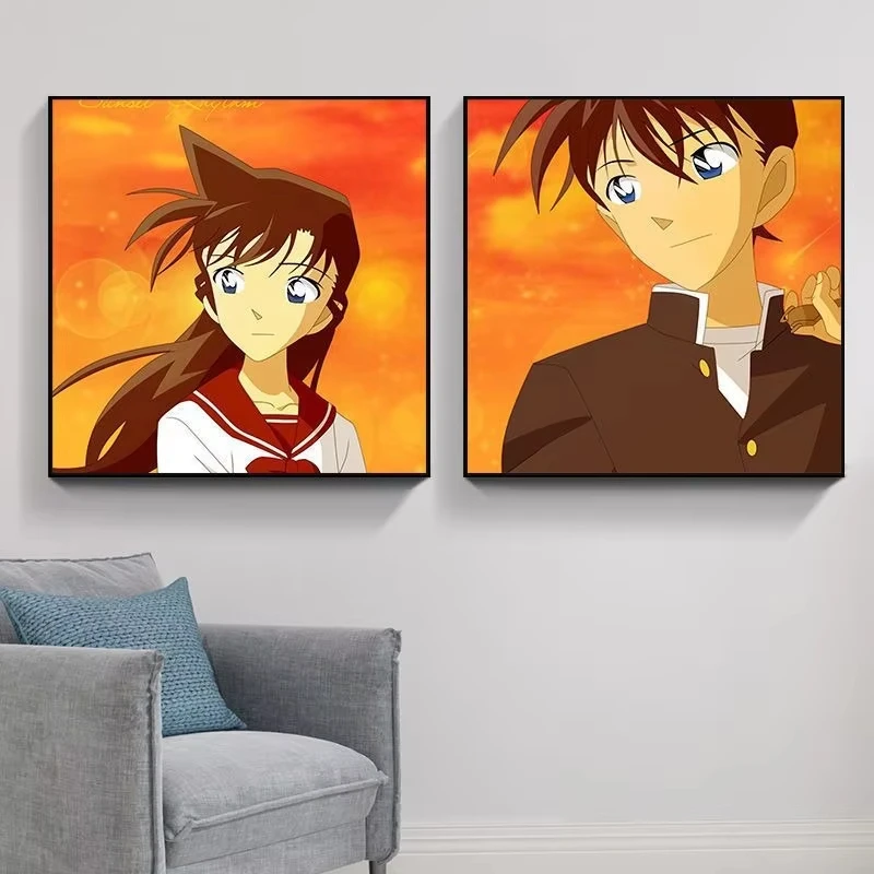 5D DIY Diamond Painting Kit Detective Conan Anime Art Full Drill Rhinestone Mosaic Wall Decor Craft Kit Home Gift Frameless