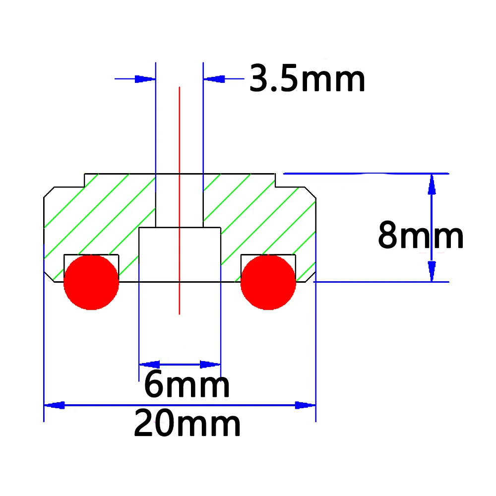 Pies de goma de amplificador HIFI, almohadillas de aislamiento de altavoz de Audio, aluminio, 20x8mm, 4 unidades