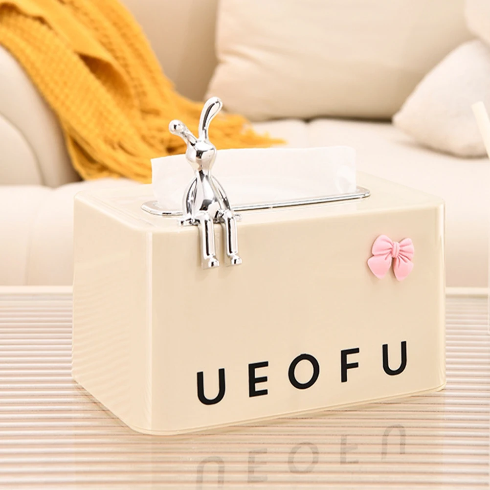 

Creamy Napkin Box Tissue Holder Holders Decorative Storage Facial Paper Dispenser Desktop Beige Creative Boxes Office